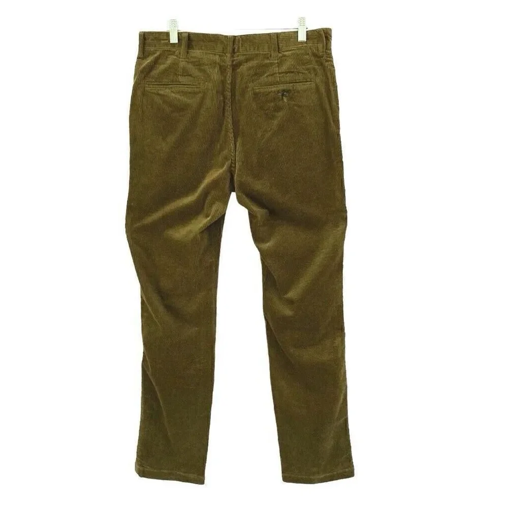 Taylor Stitch Democratic‎ Foundation Pant Olive Cord Green Corduroy Men’s